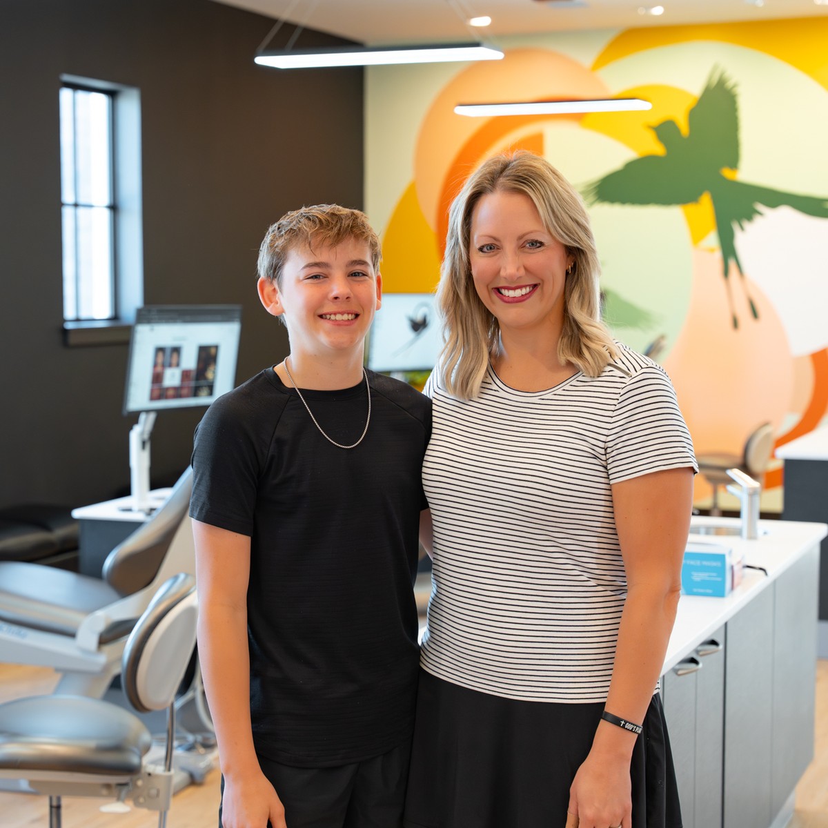 Parent and teen patient during an orthodontic consultation
